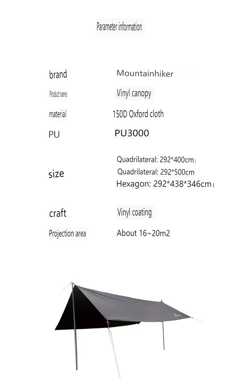 Black Tower Outdoor Folding Tent - Lightweight, Durable, and Spacious Design