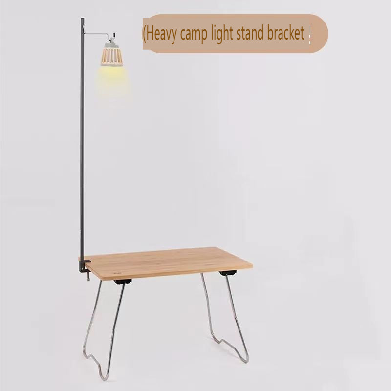 "Adjustable Outdoor Campsite Lamp Stand for Ambient Lighting"