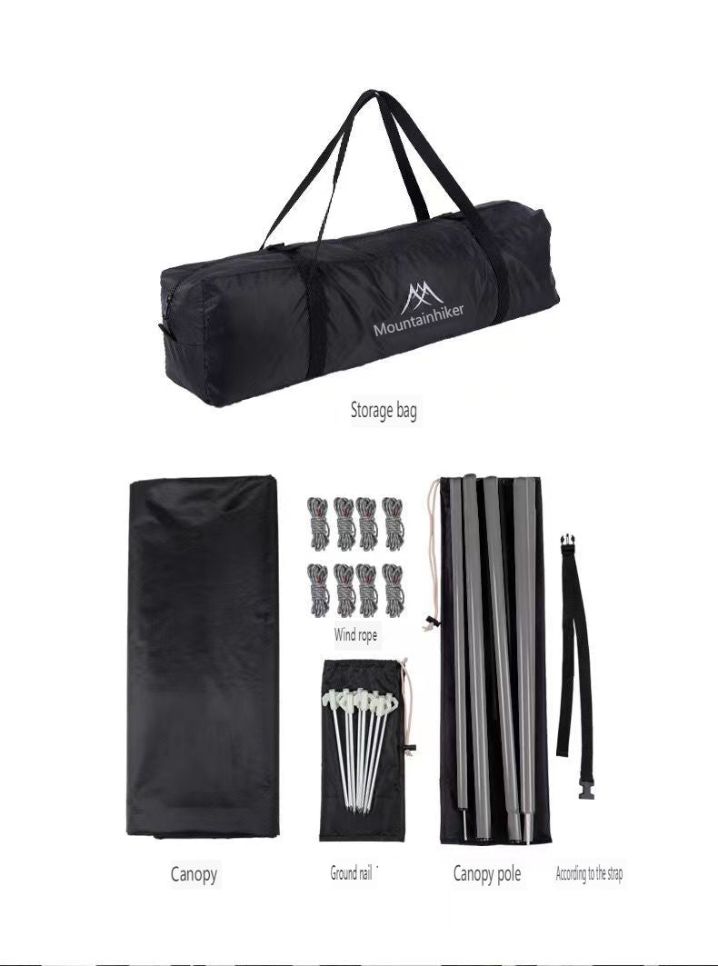 Black Tower Outdoor Folding Tent - Lightweight, Durable, and Spacious Design