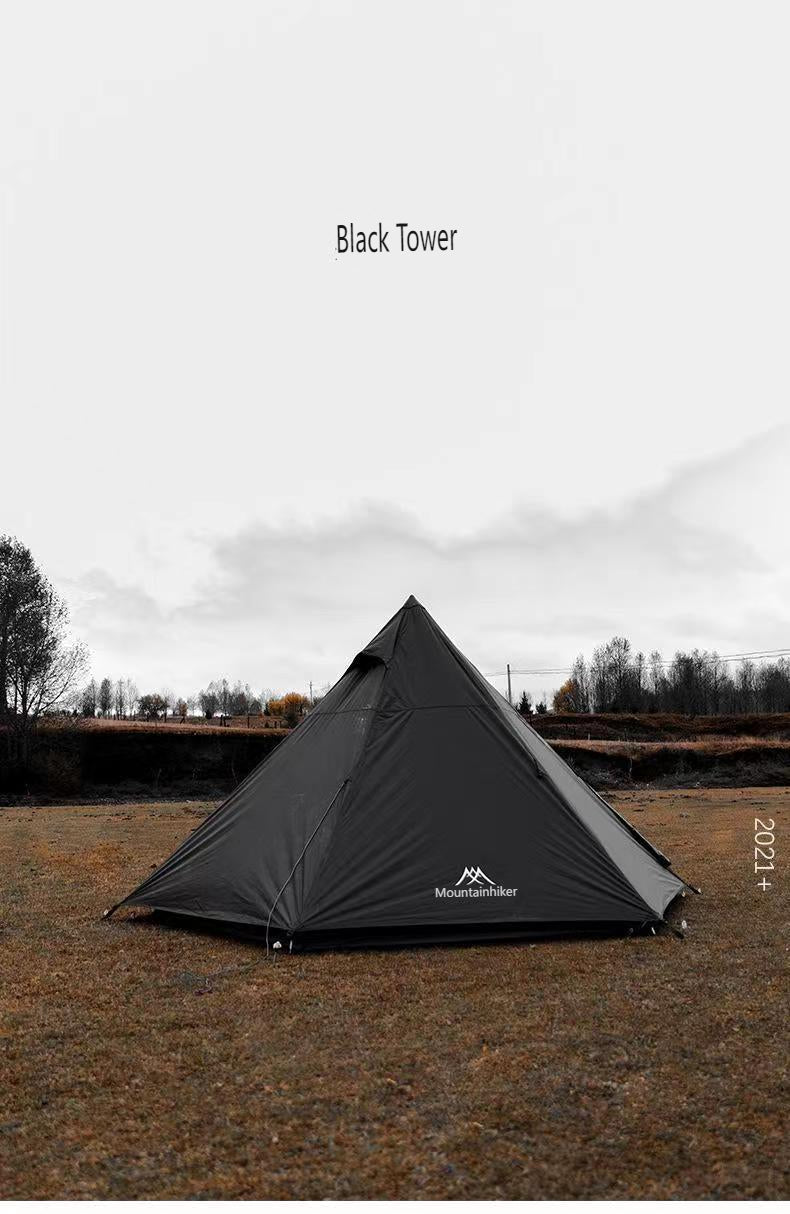 Black Tower Outdoor Folding Tent - Lightweight, Durable, and Spacious Design