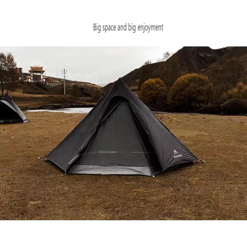 Black Tower Outdoor Folding Tent - Lightweight, Durable, and Spacious Design