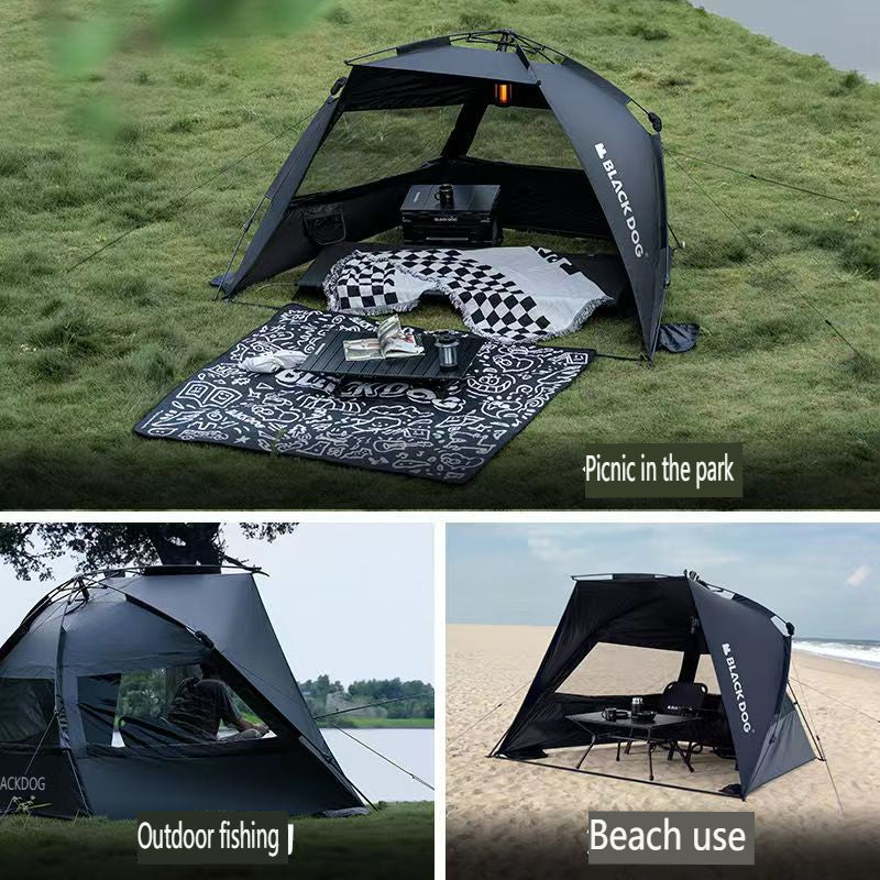 Multi-Purpose Outdoor Folding Tent - Panoramic Open Entrance, Perfect for Picnics, Fishing, and Beach Outings