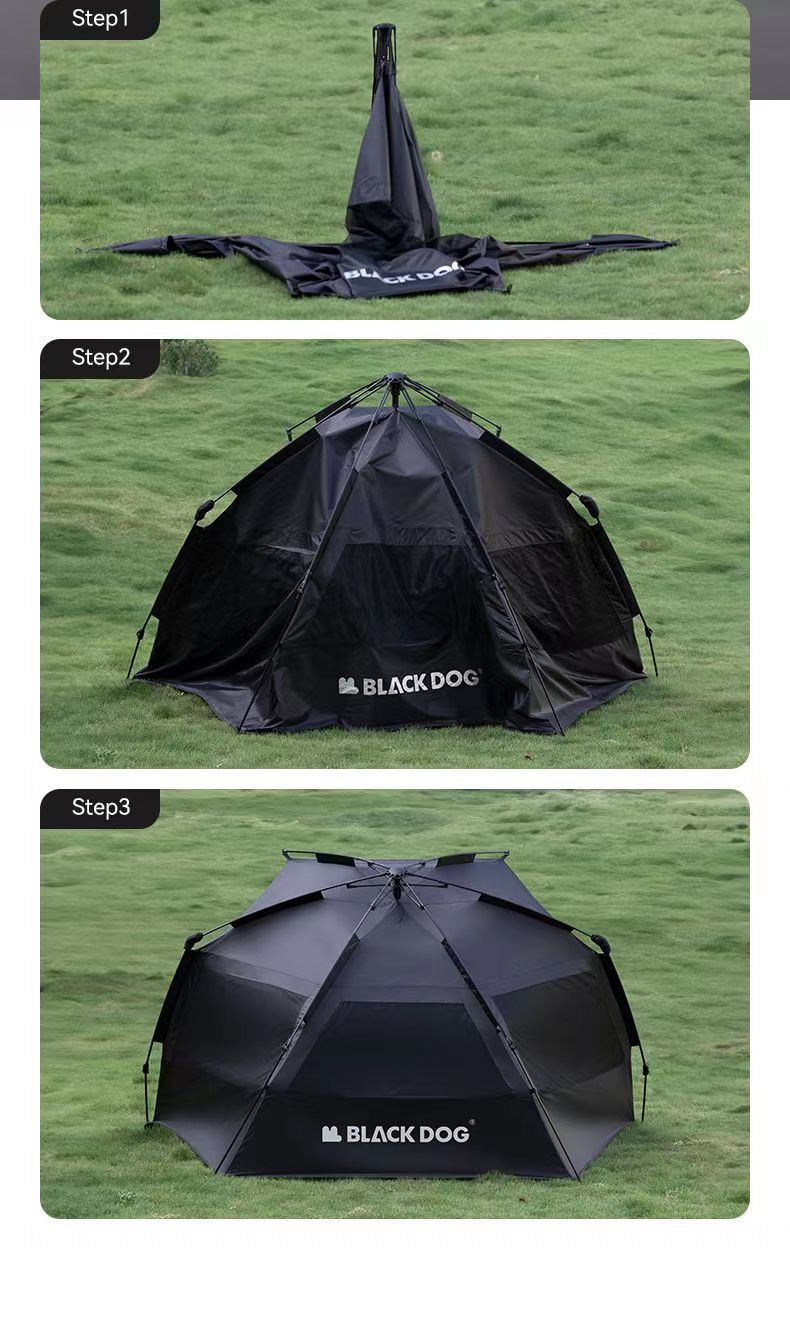 Multi-Purpose Outdoor Folding Tent - Panoramic Open Entrance, Perfect for Picnics, Fishing, and Beach Outings